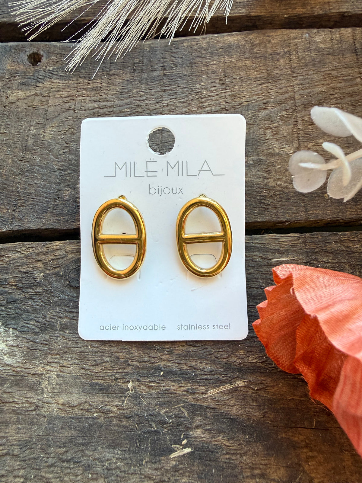 Boucles d’oreilles oblongues