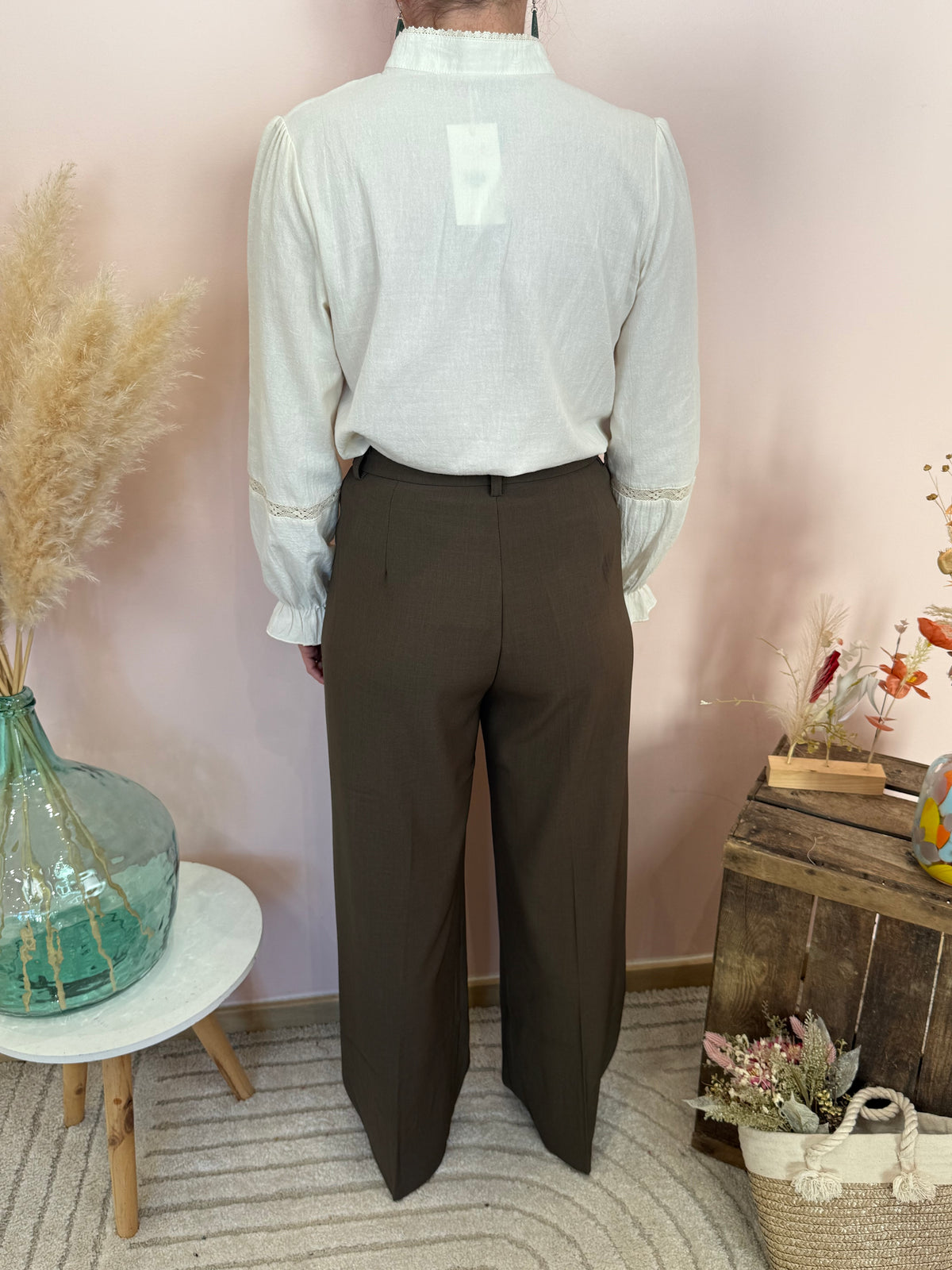 Pantalon costume marron