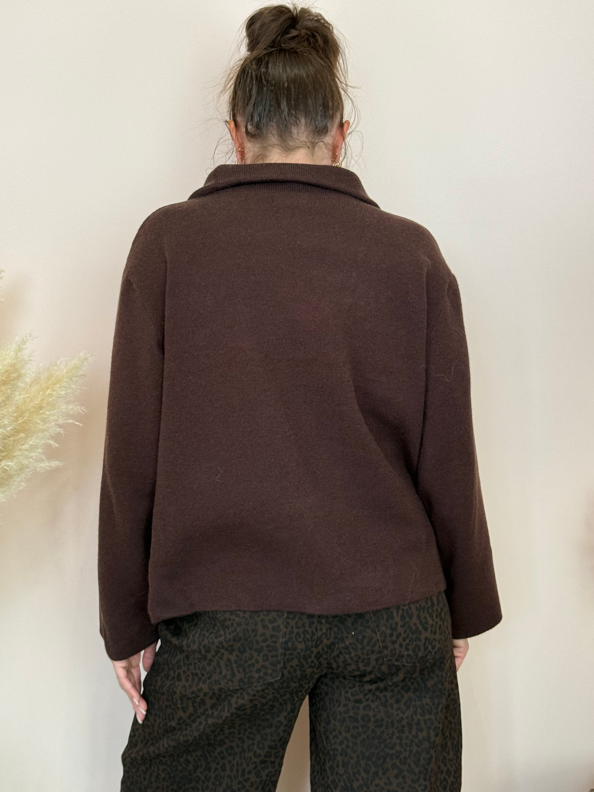 Pull camioneur marron