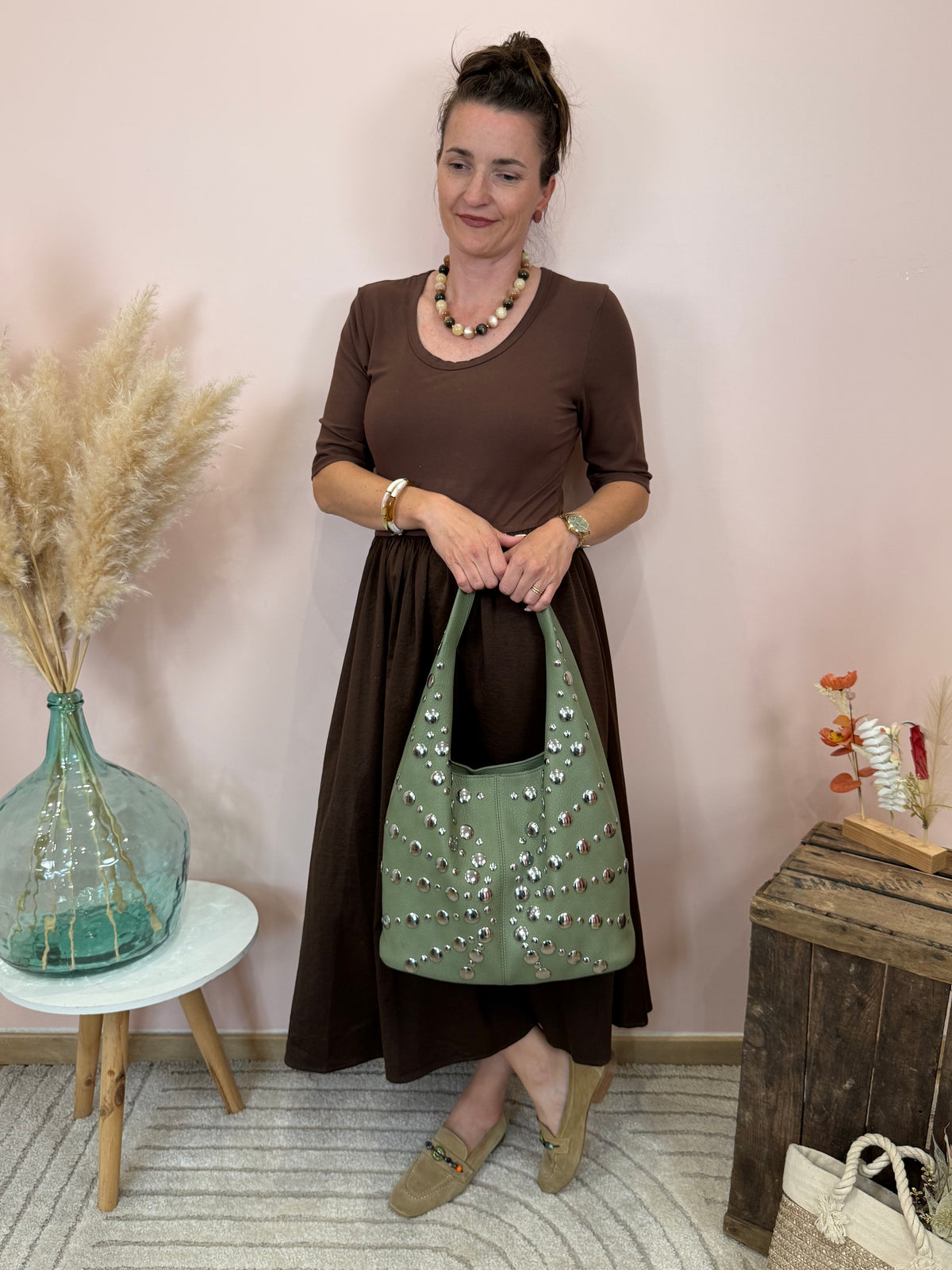 Sac clou vert