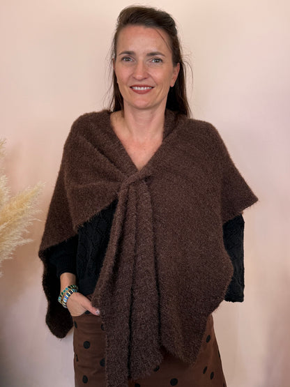 Poncho marron