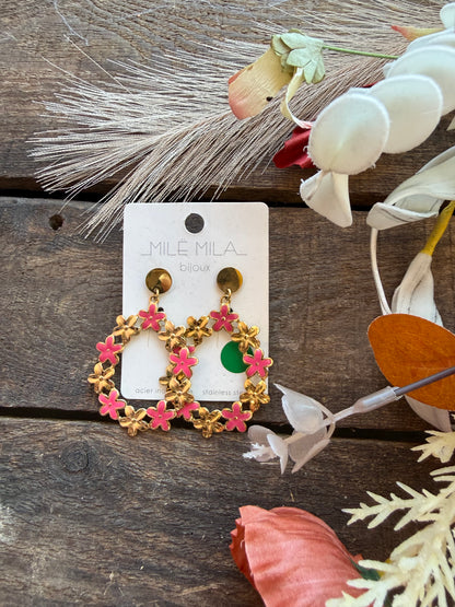 Boucles d’oreilles fleurs