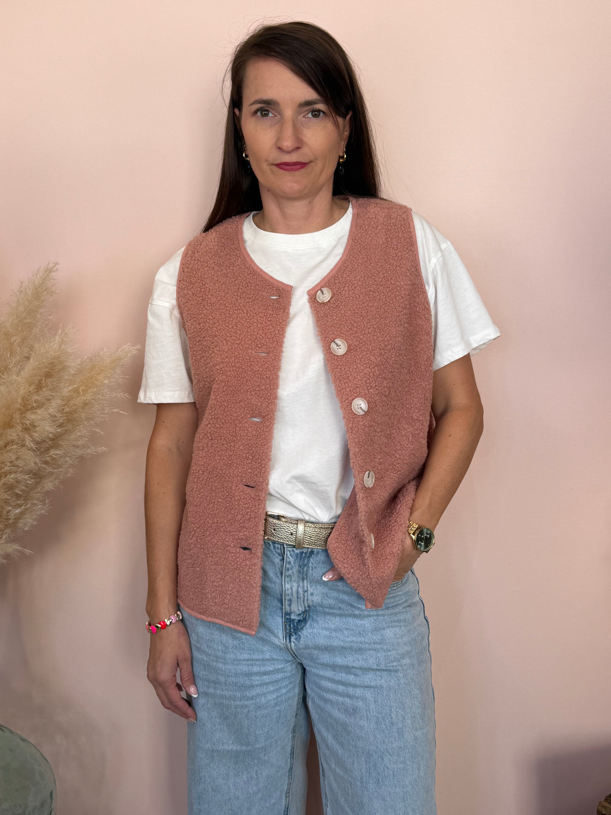 Veste sans manches Rose
