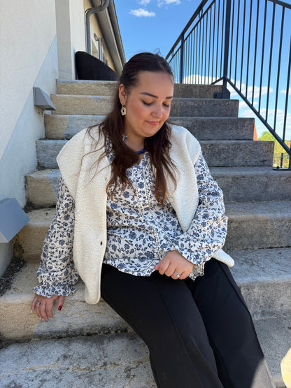 Gilet sans manche crème
