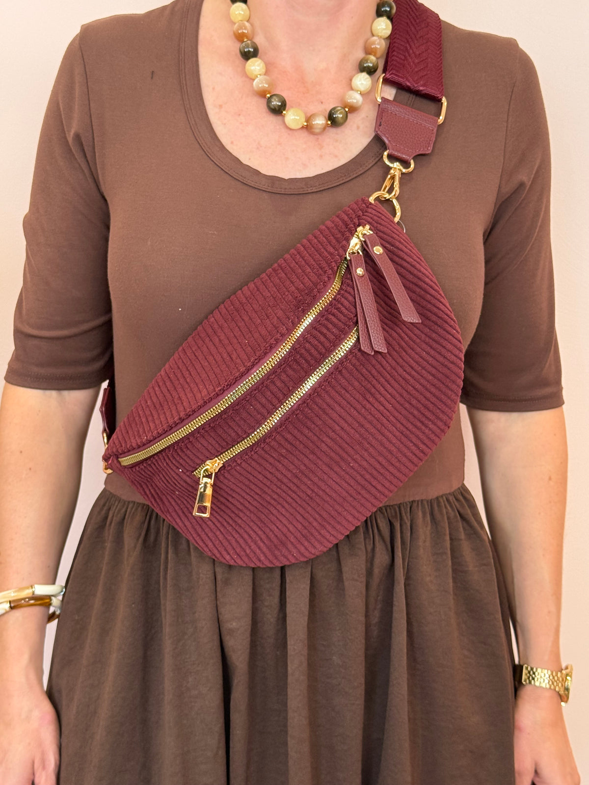 Banane velours marron, bordeaux ou noire