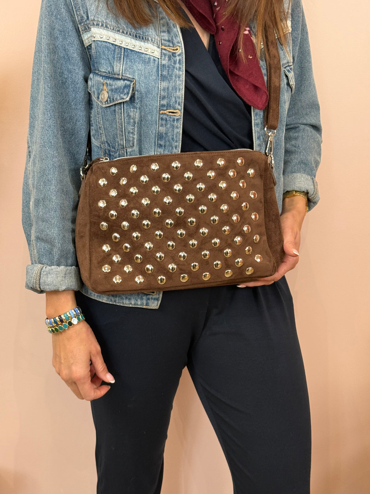 Sac bandoulière marine ou Camel