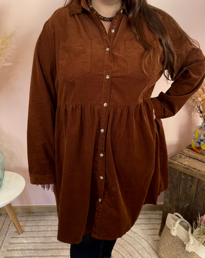 Robe curvy marron