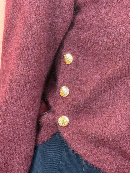 Pull uni bordeaux ou beige