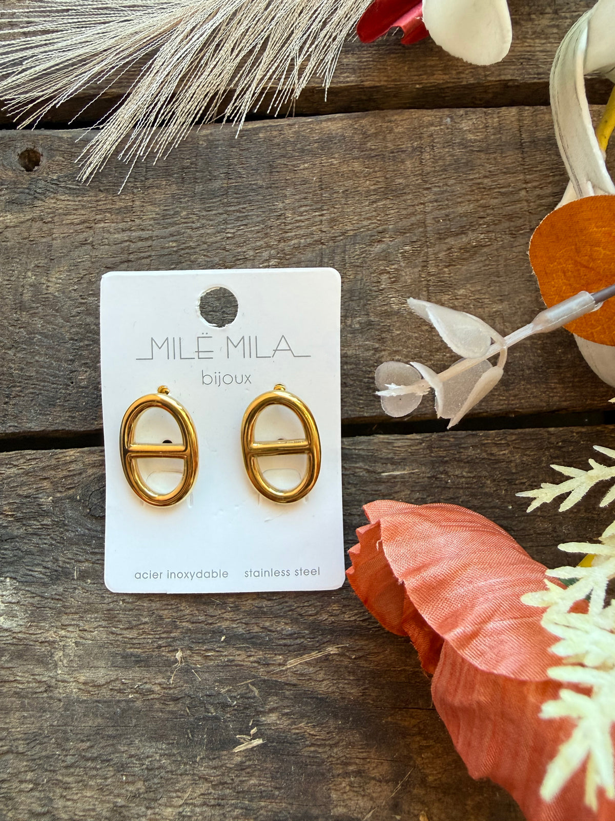 Boucles d’oreilles oblongues