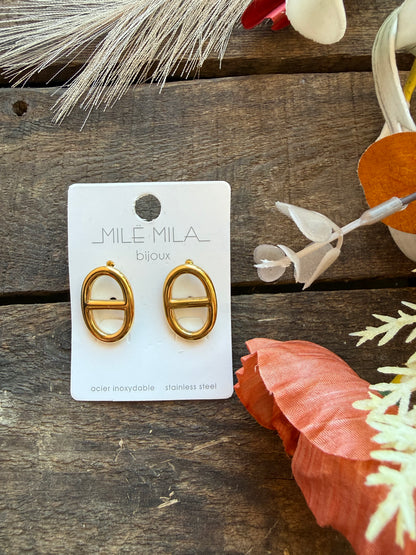 Boucles d’oreilles oblongues
