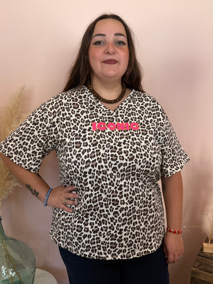 t-shirt Iconic léopard