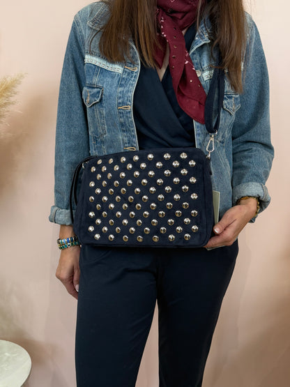 Sac bandoulière marine ou Camel