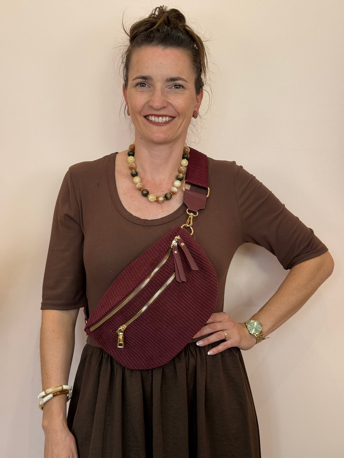 Banane velours marron, bordeaux ou noire