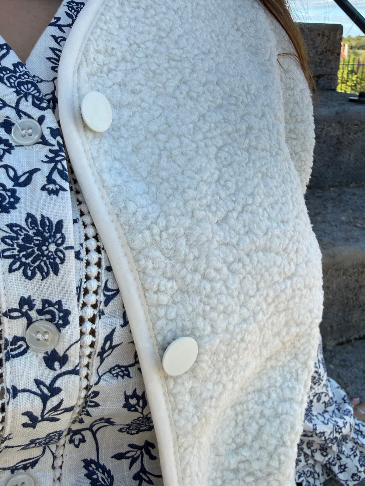 Gilet sans manche crème