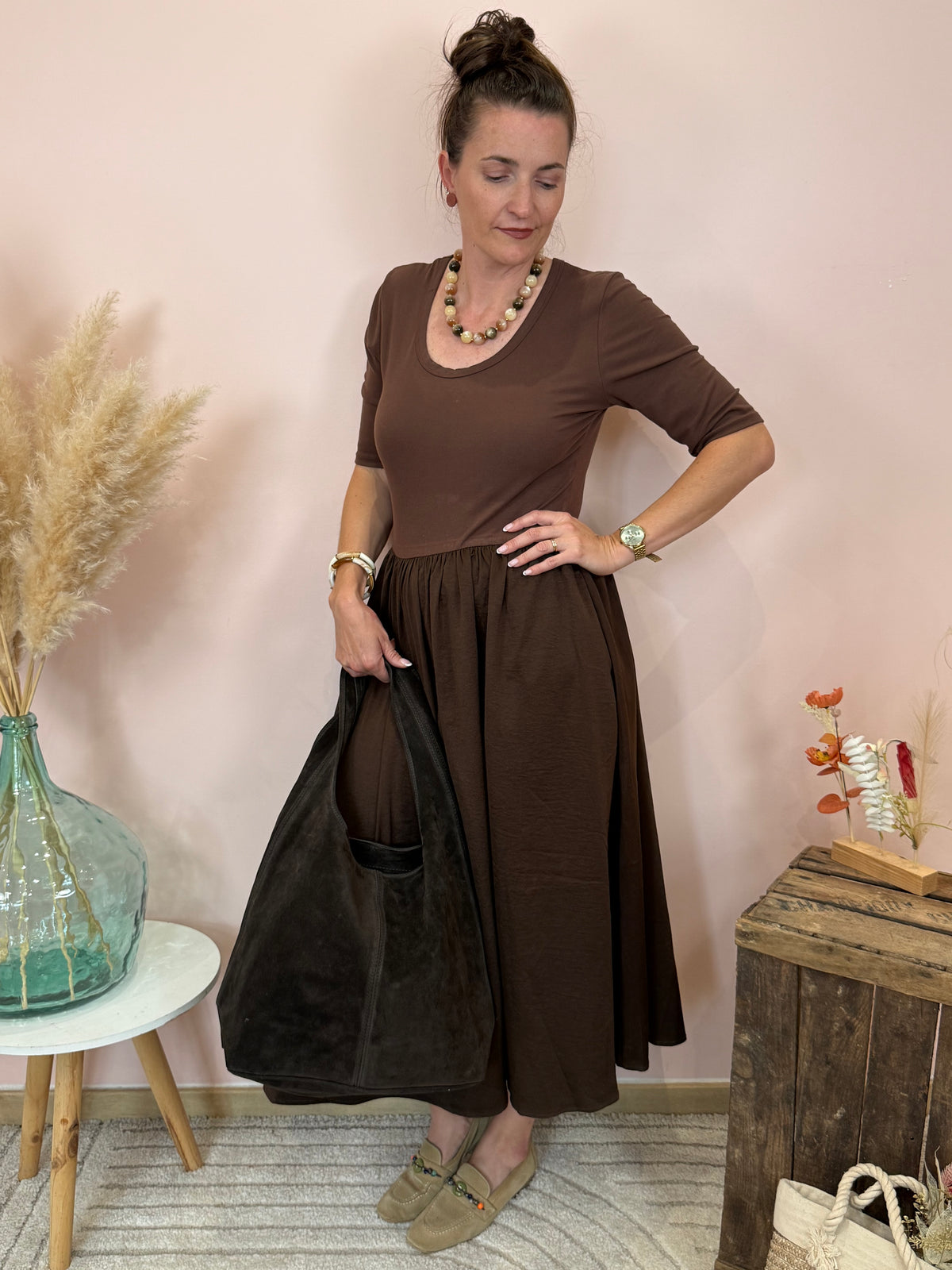 Sac en cuir marron
