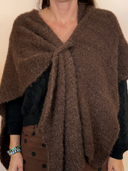 Poncho marron