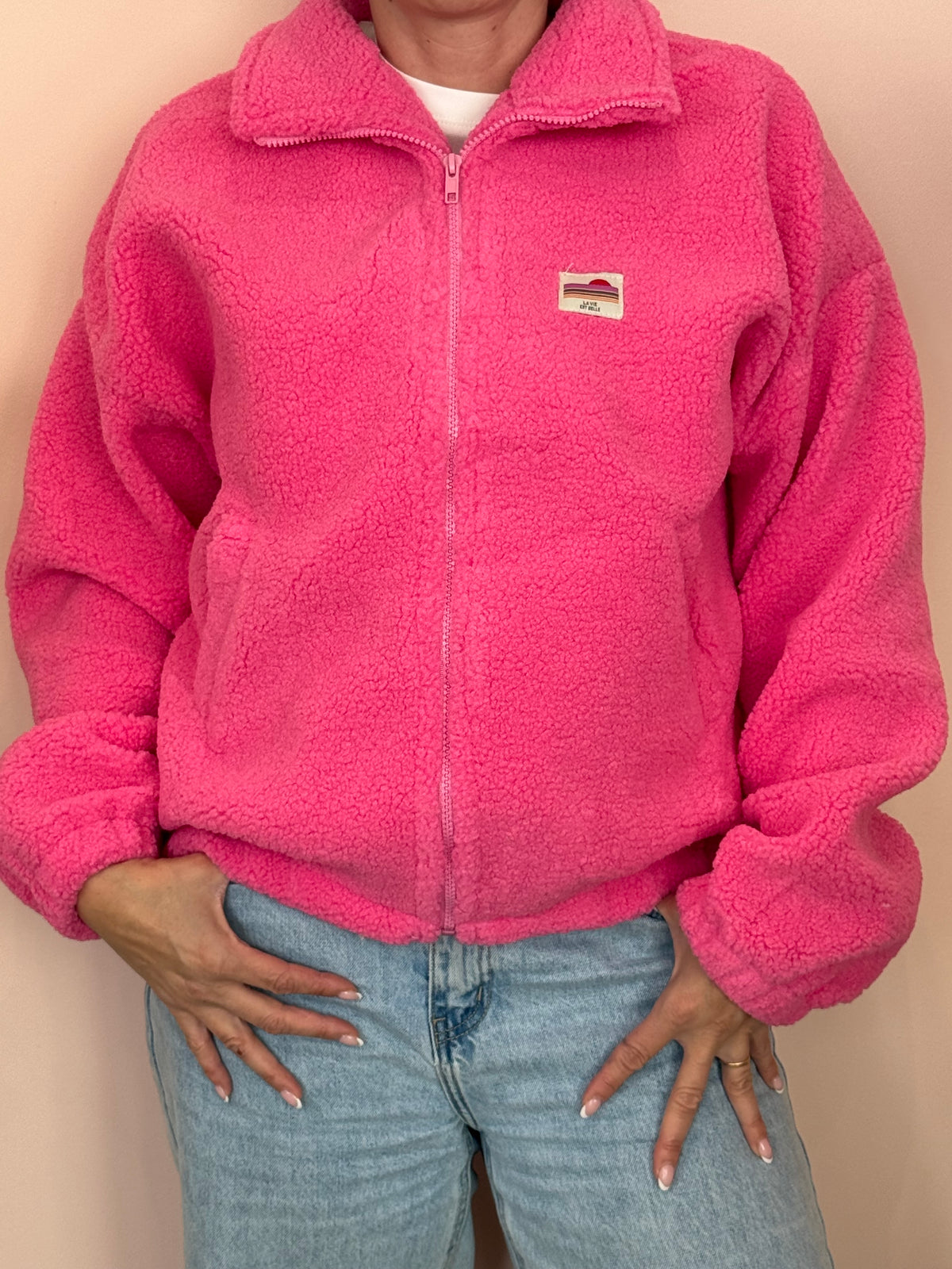 Polaire rose fluo