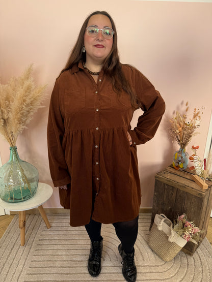 Robe curvy marron