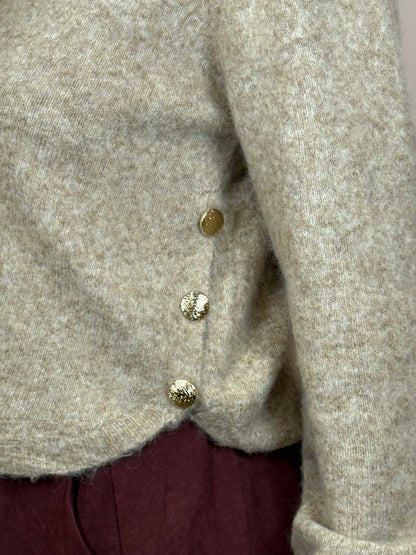 Pull uni bordeaux ou beige