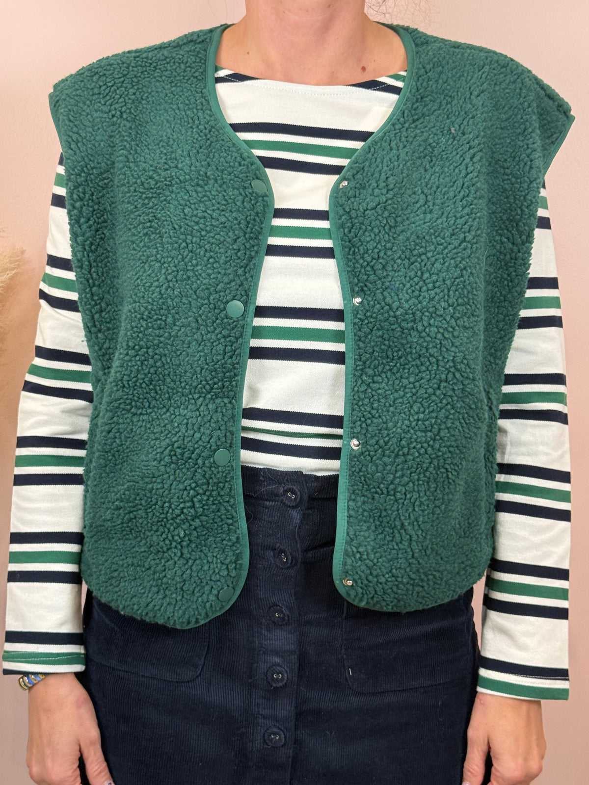 Gilet sans manches vert sapin