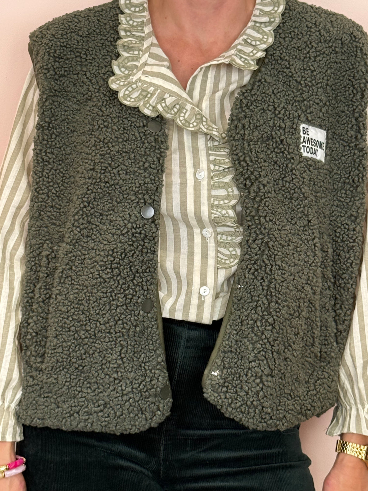 Gilet sans manches kaki