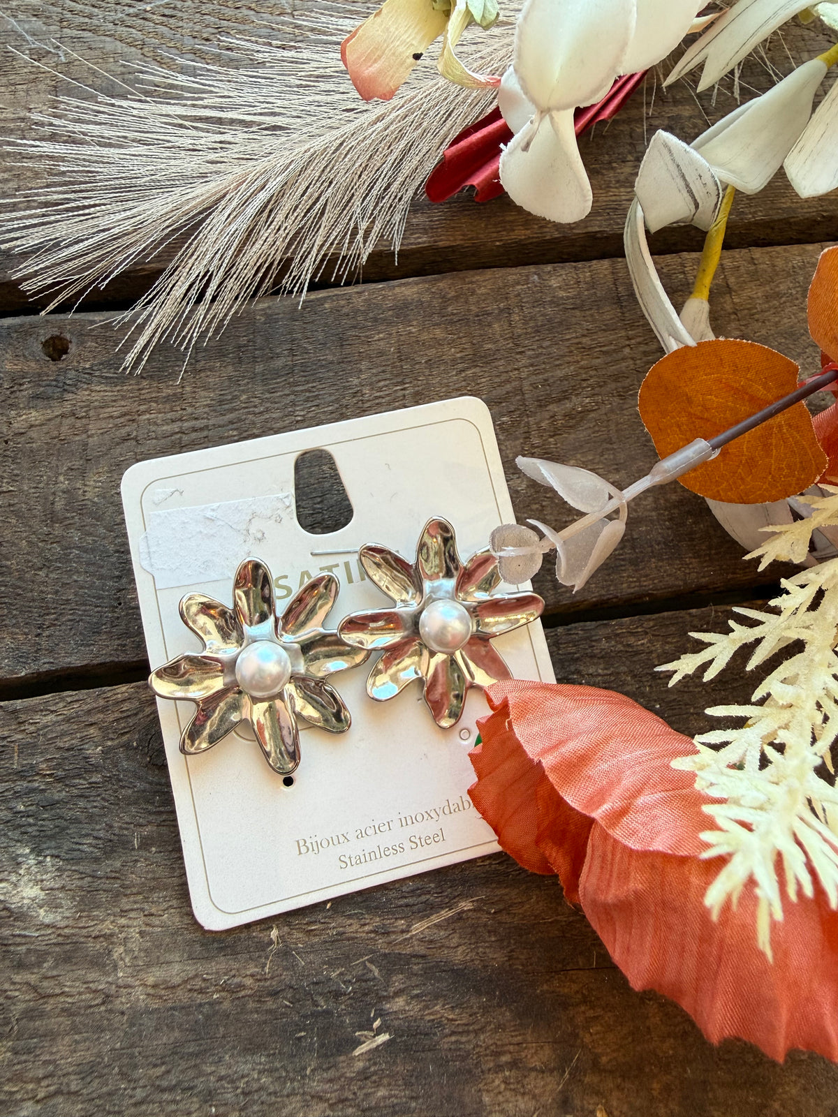 Boucles d’oreilles marguerite