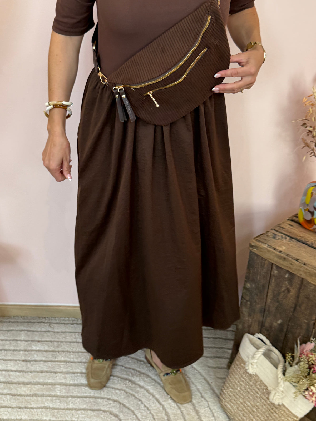 Banane velours marron, bordeaux ou noire