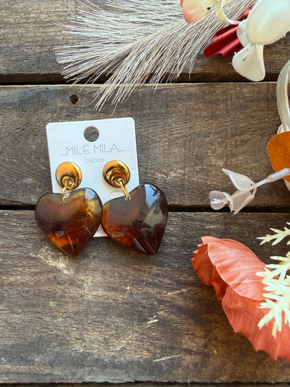 Boucles d’oreilles cœur