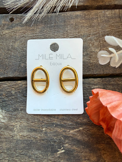 Boucles d’oreilles oblongues