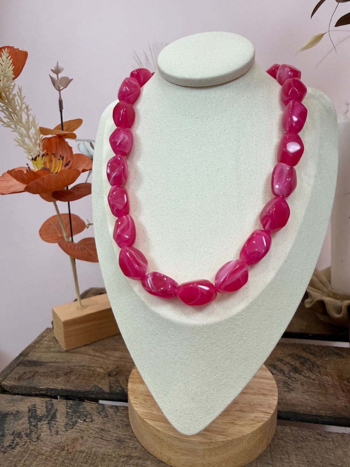 Collier fuchsia