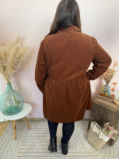Robe curvy marron