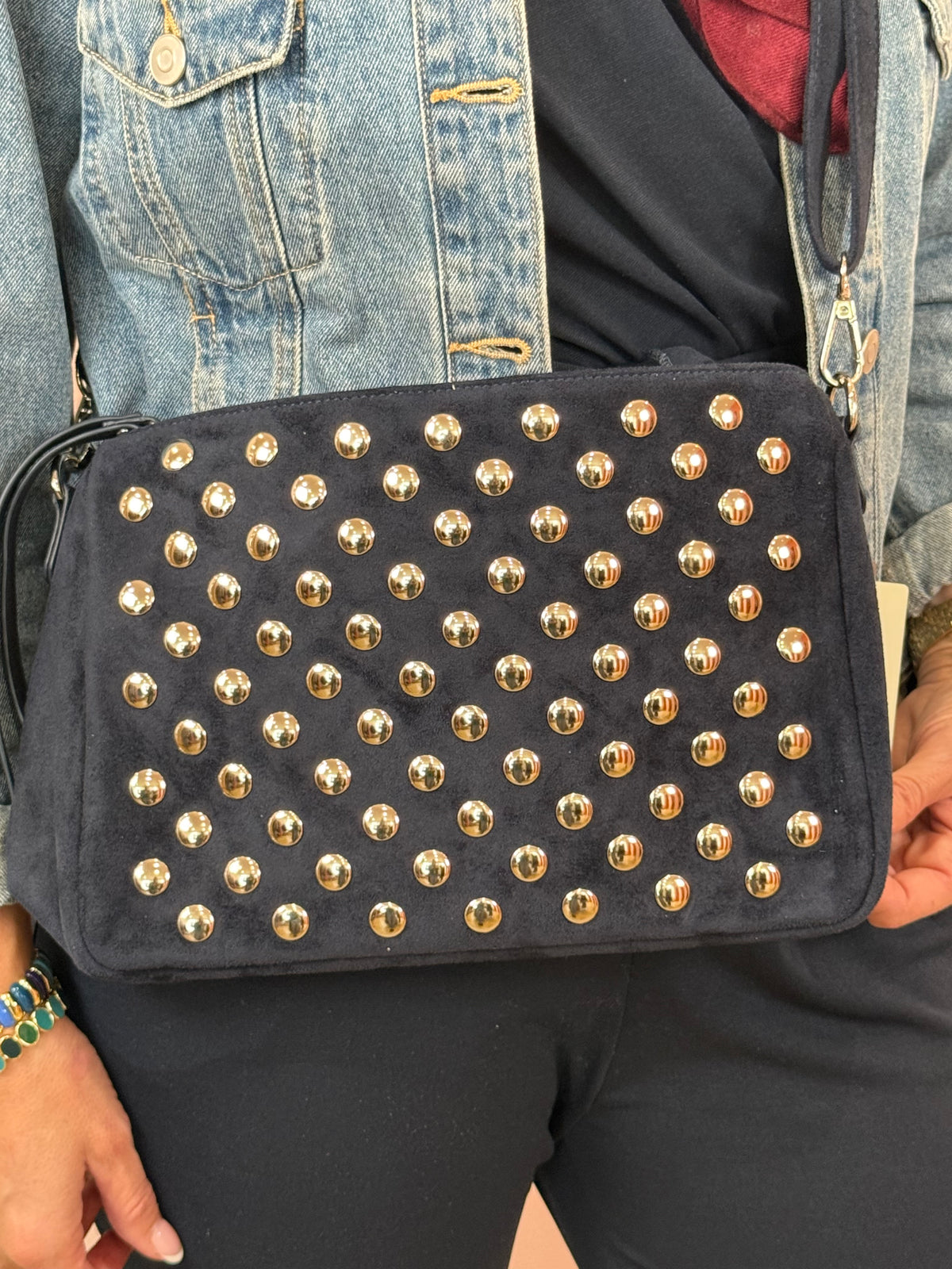 Sac bandoulière marine ou Camel
