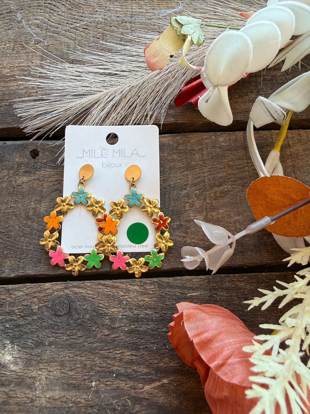 Boucles d’oreilles fleurs
