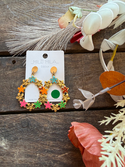 Boucles d’oreilles fleurs
