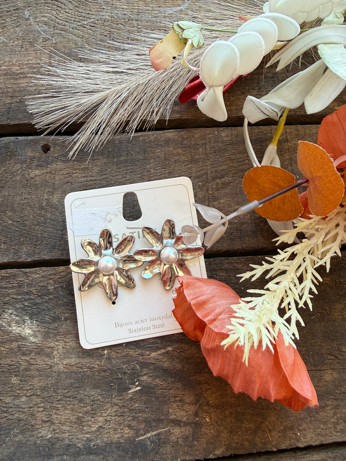 Boucles d’oreilles marguerite