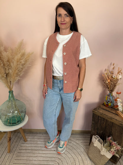 Veste sans manches Rose