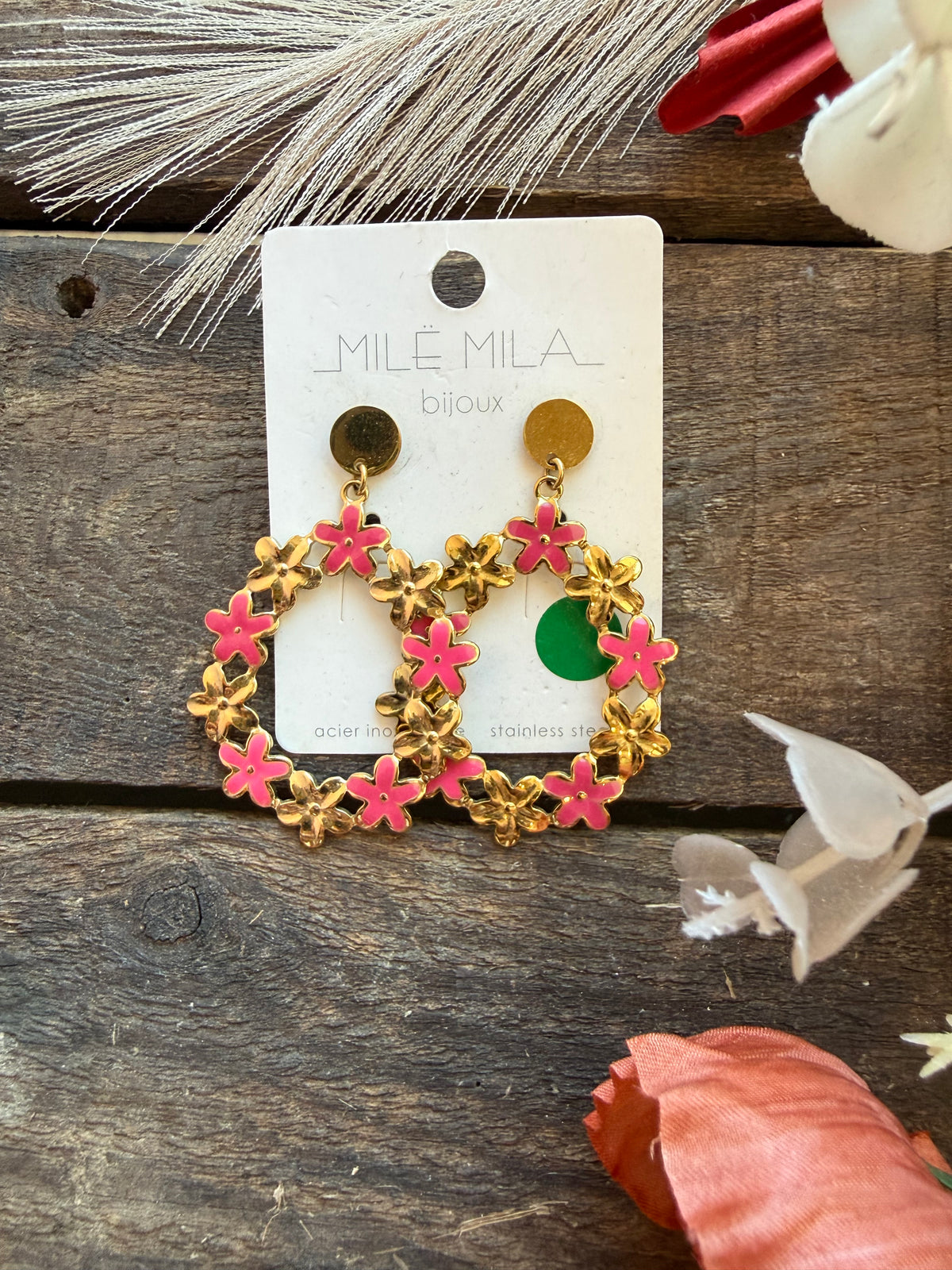 Boucles d’oreilles fleurs
