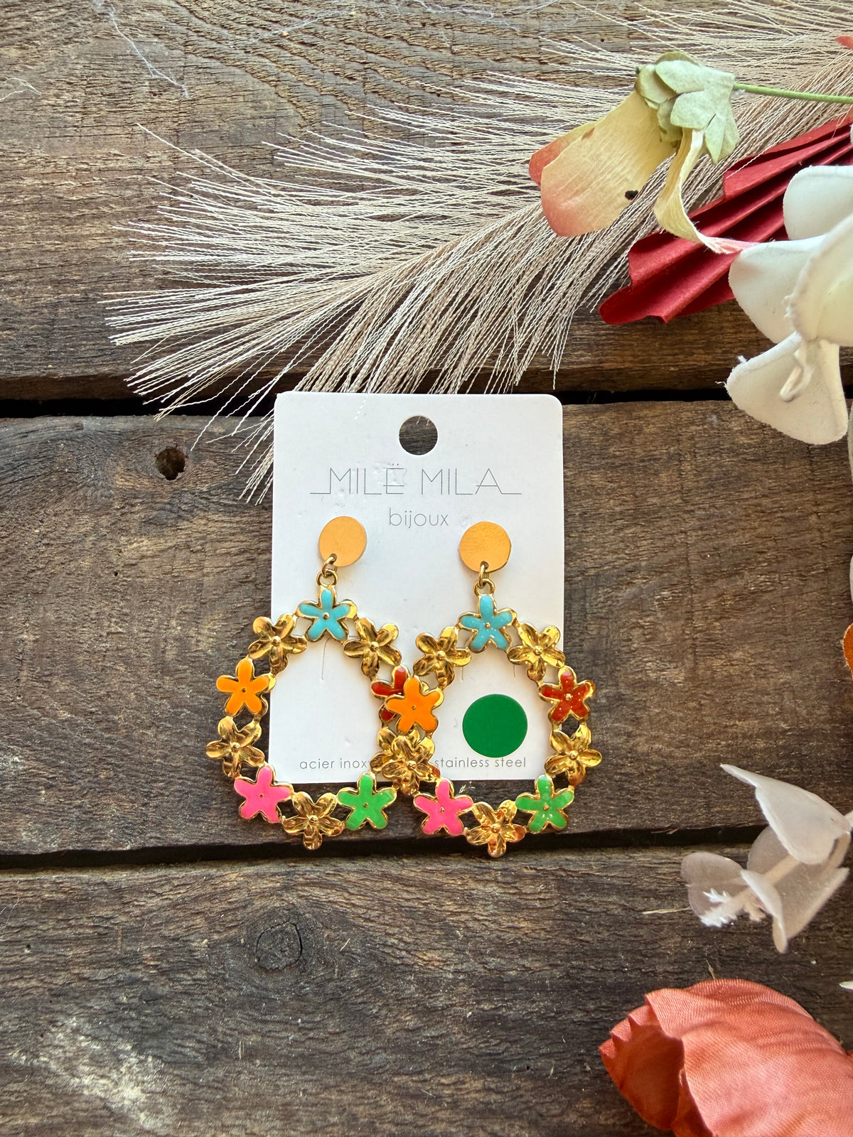 Boucles d’oreilles fleurs