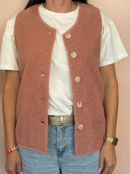 Veste sans manches Rose