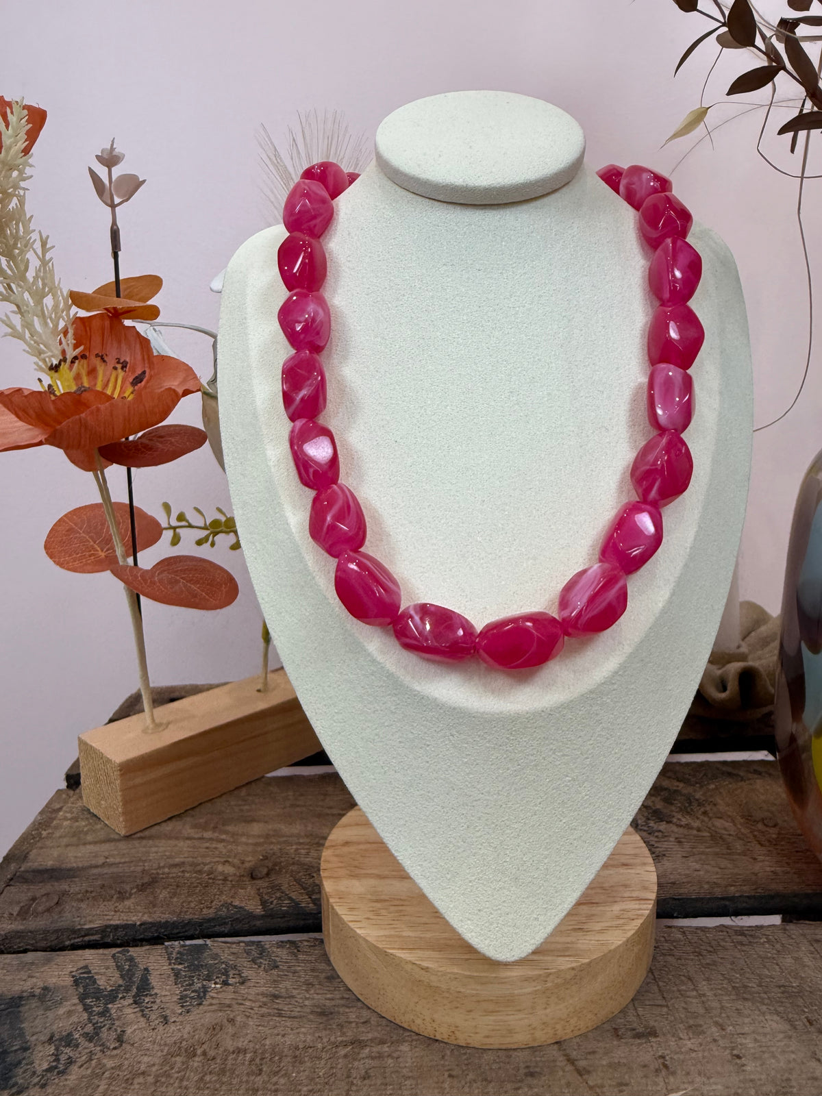 Collier fuchsia