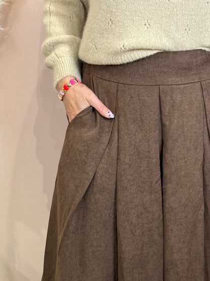 Jupe longue marron ou bordeaux