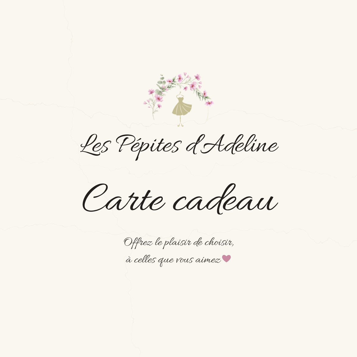 Carte cadeau — Les Pépites d'Adeline