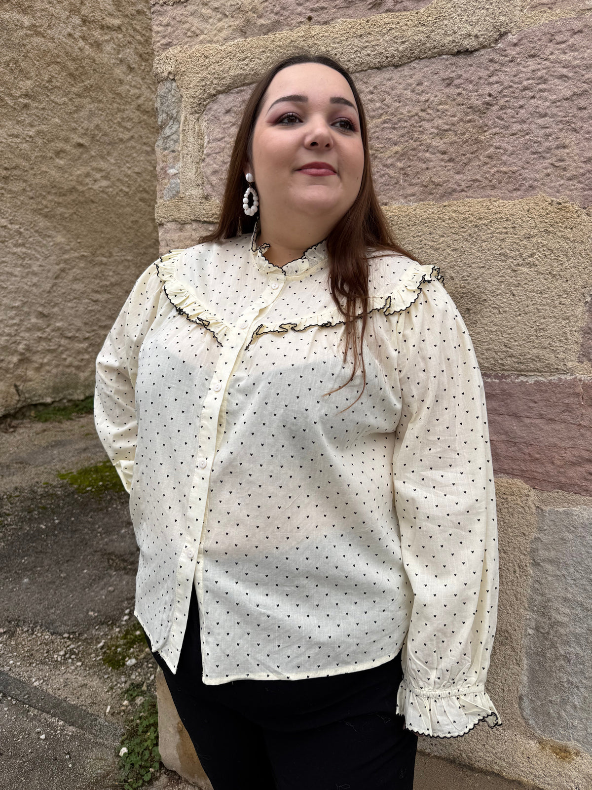 Chemise à volants