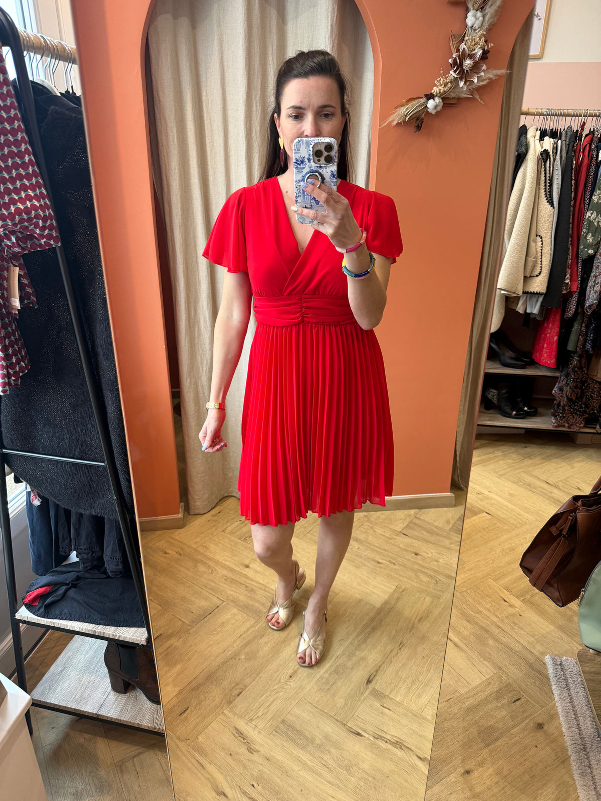Robe courte rouge