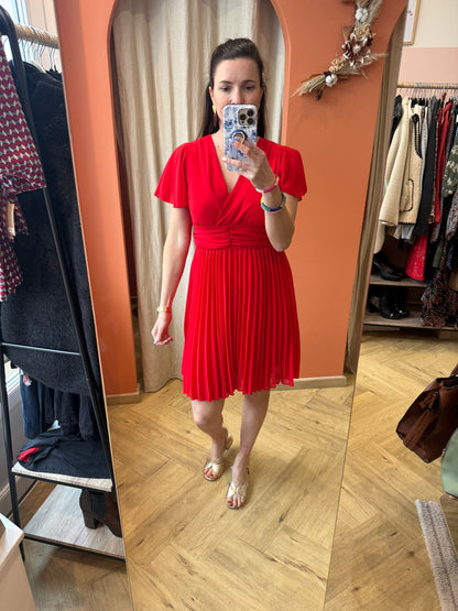 Robe courte rouge