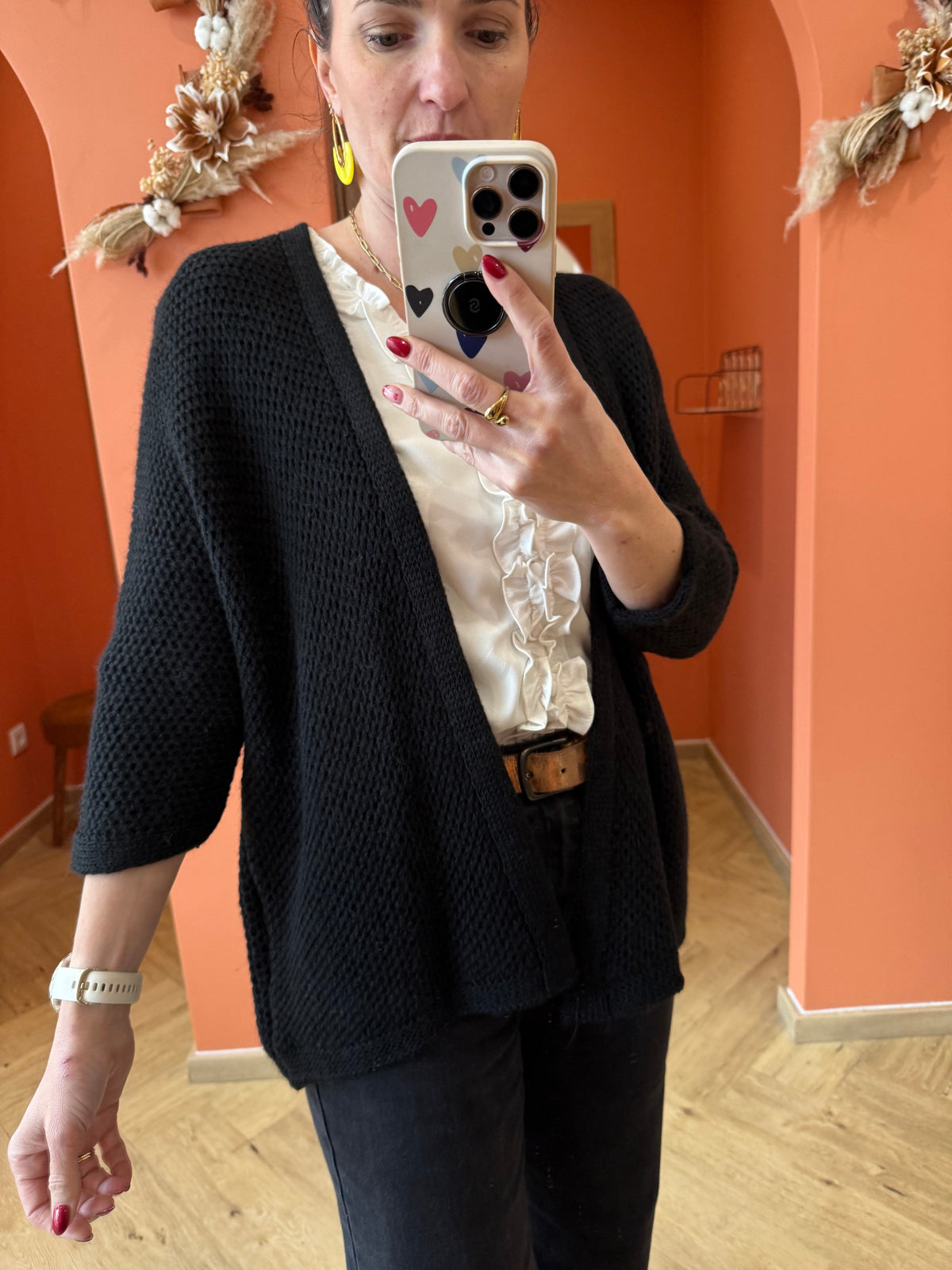 Gilet étoile dos Noir