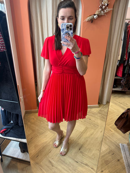 Robe courte rouge