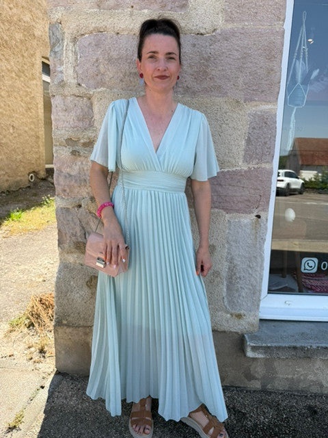 Robe vert sauge de cérémonie