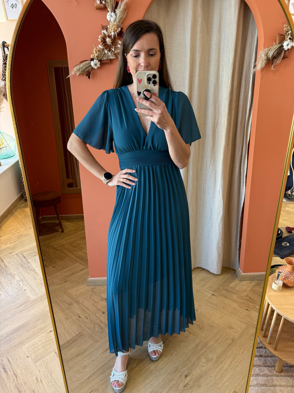 Robe Cérémonie Bleu pétrole