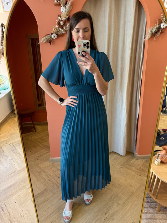 Robe Cérémonie Bleu pétrole